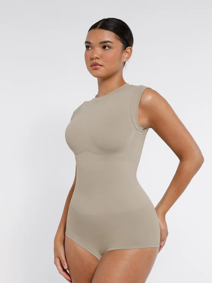 Sömlös Shaper Bodysuit med Cap Sleeve