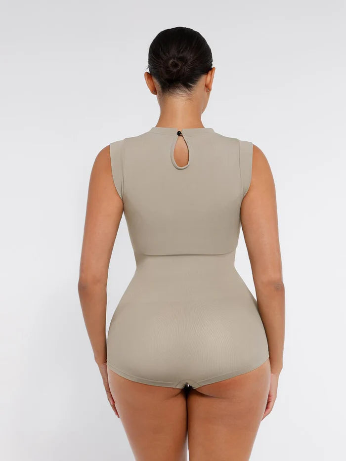 Sömlös Shaper Bodysuit med Cap Sleeve