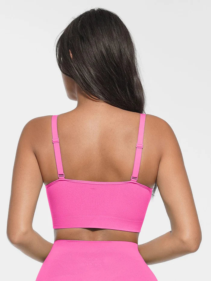 Sömlös bralette med rund urringning och slät rygg