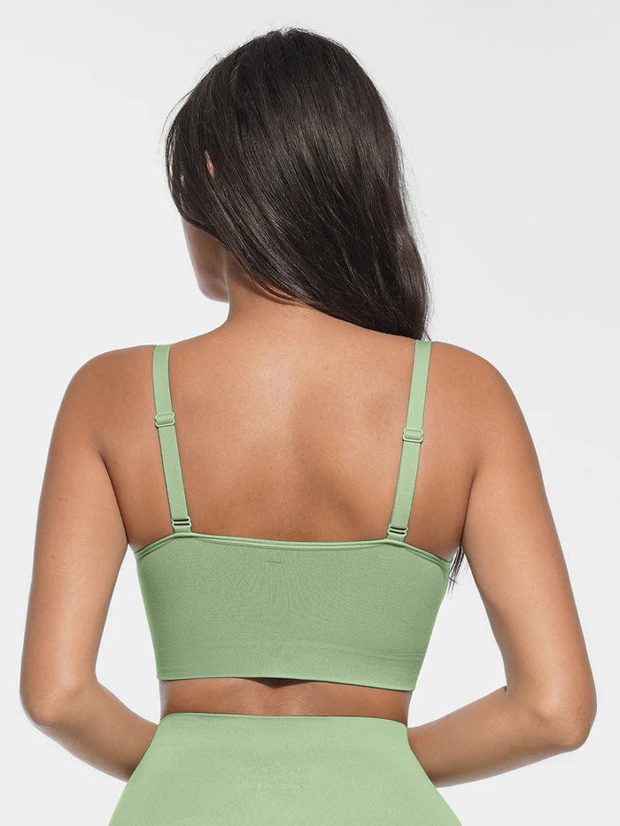 Sömlös bralette med rund urringning och slät rygg