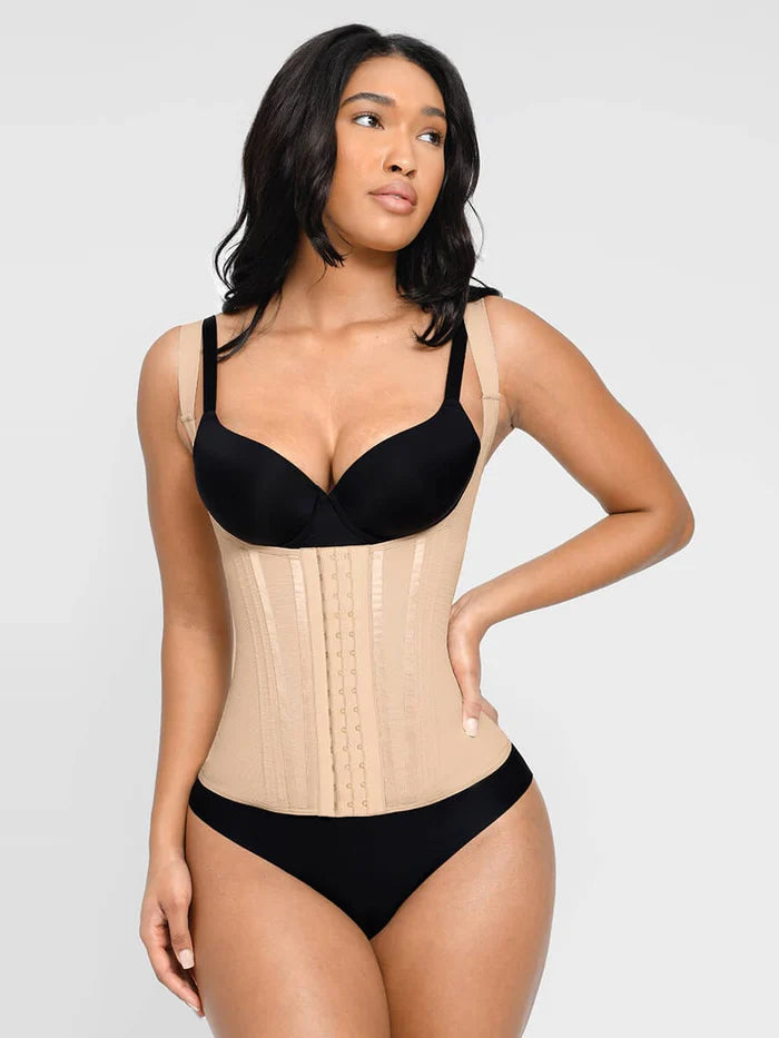 Formande Waist Trainer-väst – U-formad bröstsupport & stålstöd