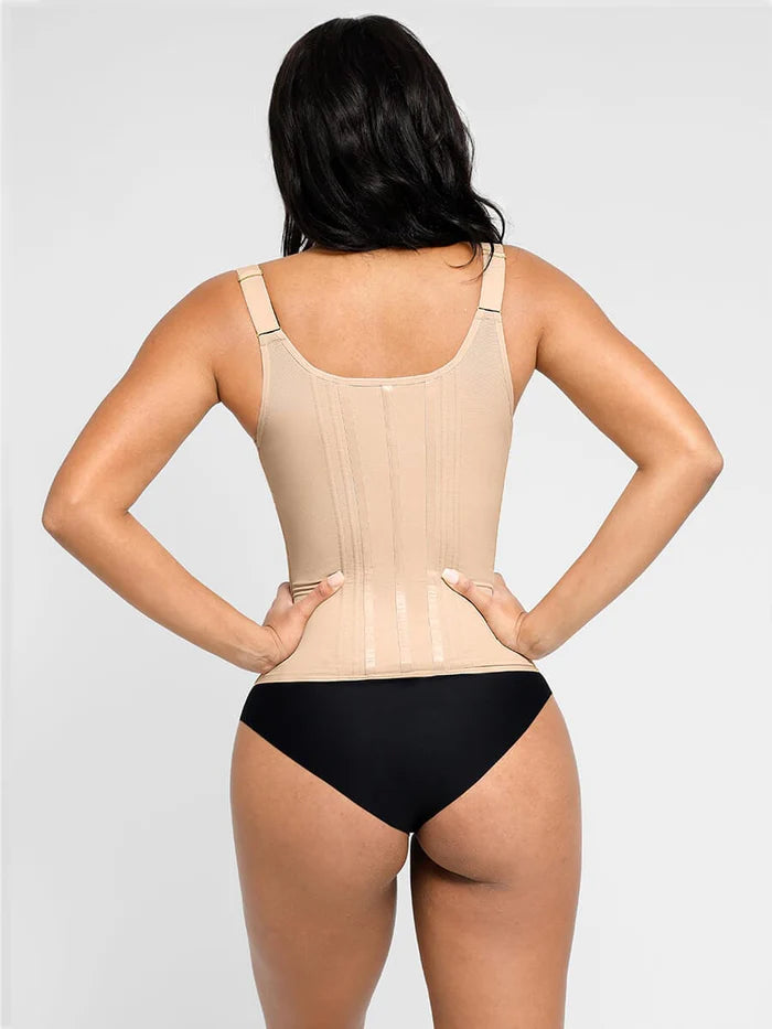 Formande Waist Trainer-väst – U-formad bröstsupport & stålstöd