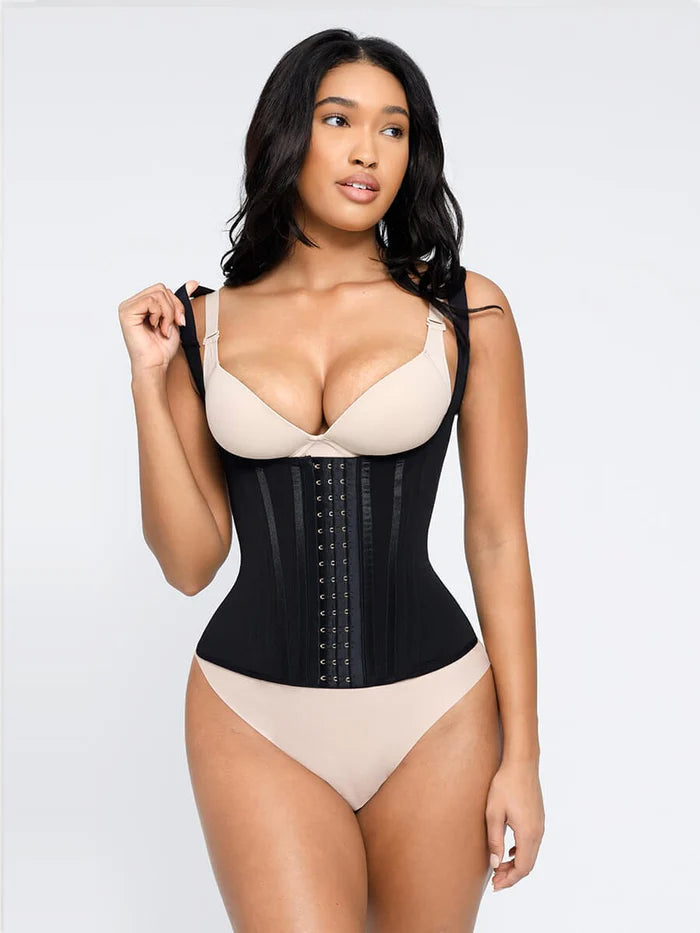 Formande Waist Trainer-väst – U-formad bröstsupport & stålstöd