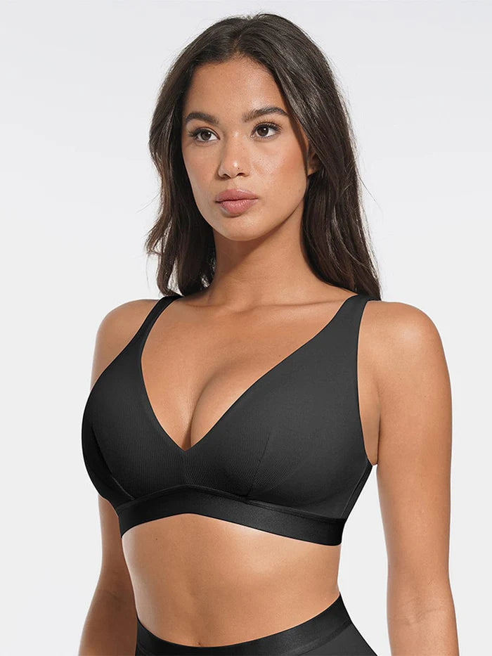 Komfortabel V-ringad modal bralette med inlägg