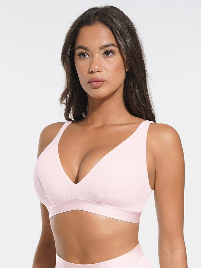 Komfortabel V-ringad modal bralette med inlägg