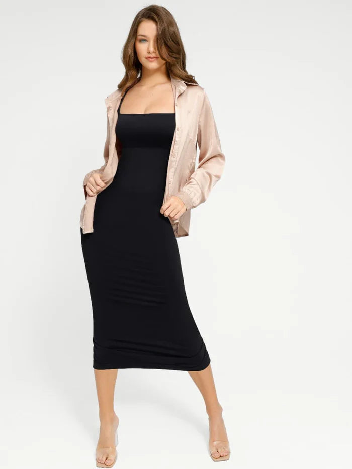 Sömlös Shaping klänning med Smala band