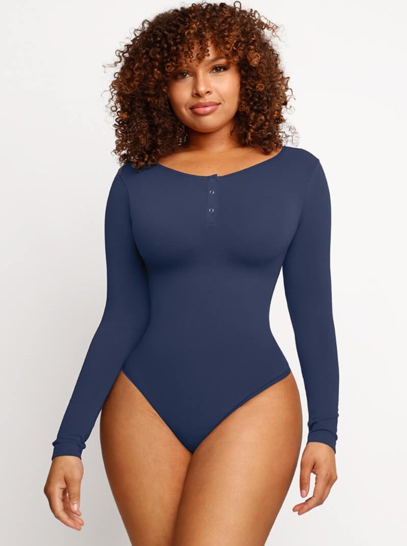 Långärmad Thong Bodysuit