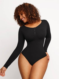 Långärmad Thong Bodysuit