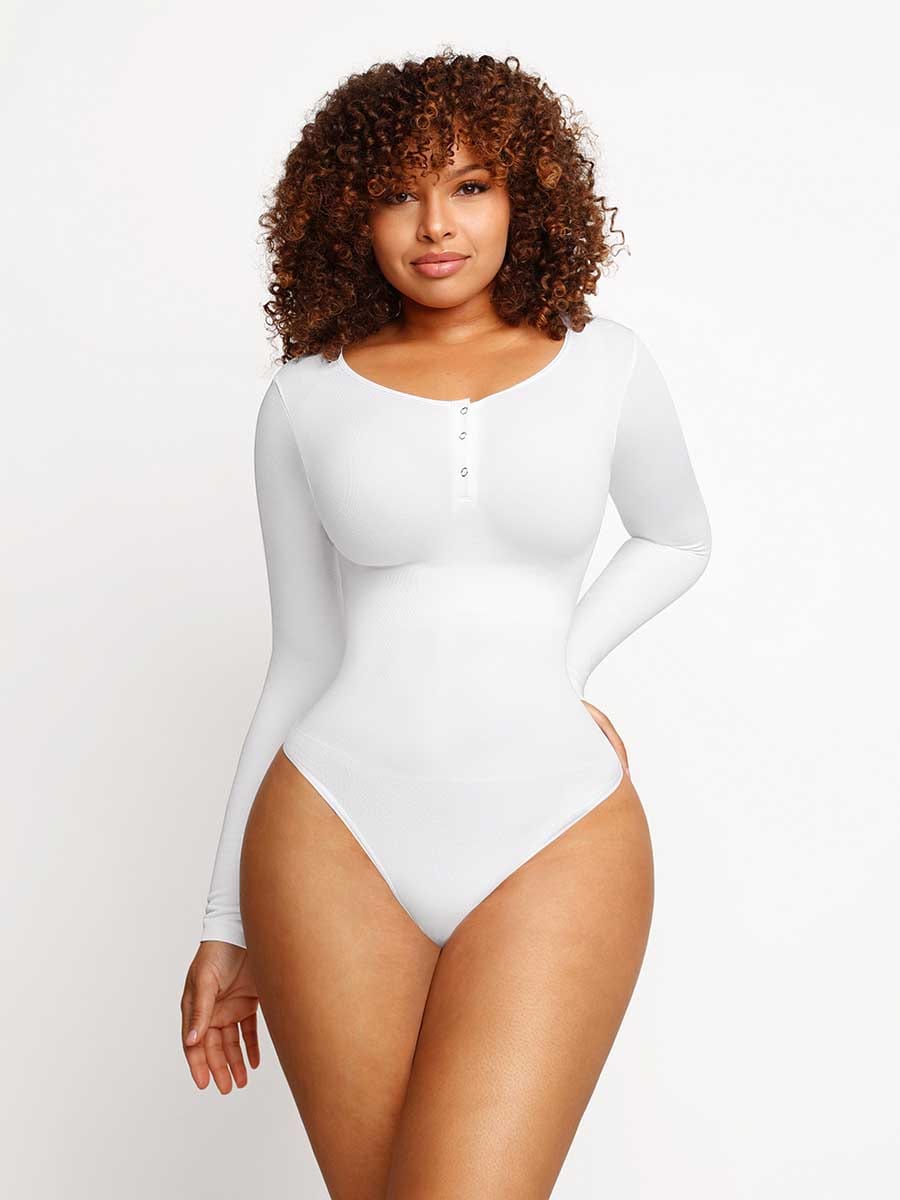 Långärmad Thong Bodysuit