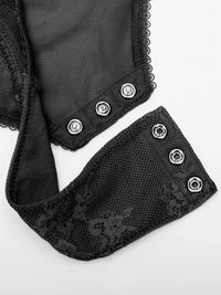 Sömlös spets bodysuit med djup V-ringning